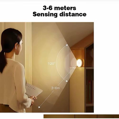 product_image_name-Generic-White/Warm Light Magnetic Night Light with Motion Sensor, 3-6M Detection, Rechargeable Dimmable LED Lamp for Bedroom Close-4