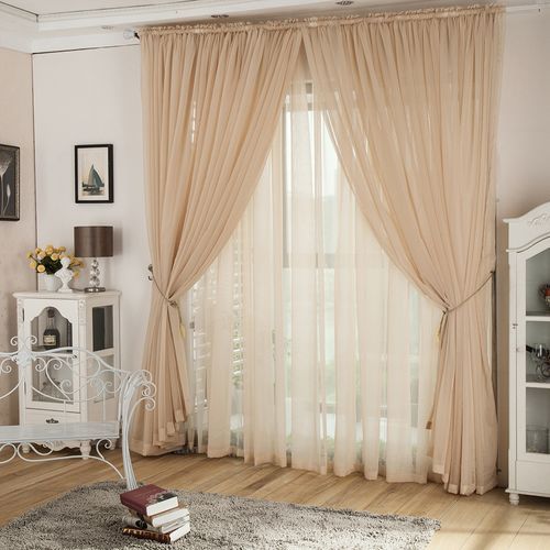Voile top window treatments