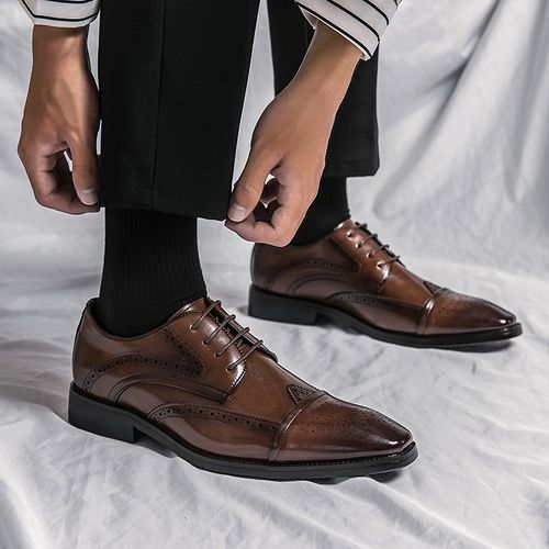 Men's Fashion Business Casual Lace-Up Formal Shoes