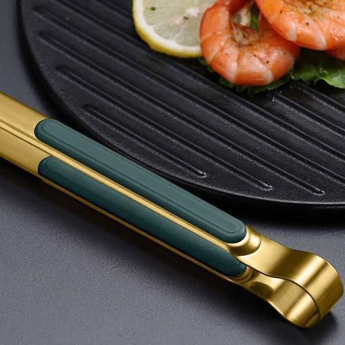 Non-slip Stainless Steel Food Tongs Meat Salad Bread Serving Tongs