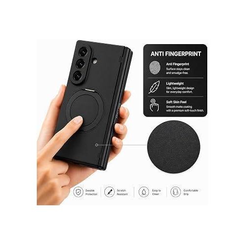 Generic Samsung galaxy Z Fold 8 ultra Case with Screen protector Hinge protection Ring stand - image 4