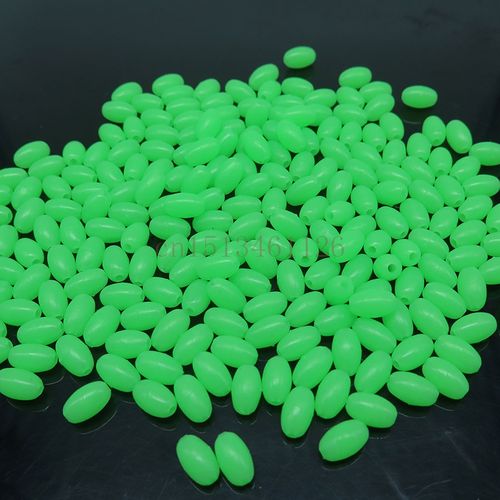 Generic 200 Pcs Glowing Fishing Floats Light Olva/round Beads Buoy