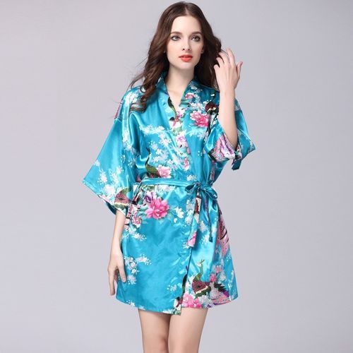 Short clearance floral robe