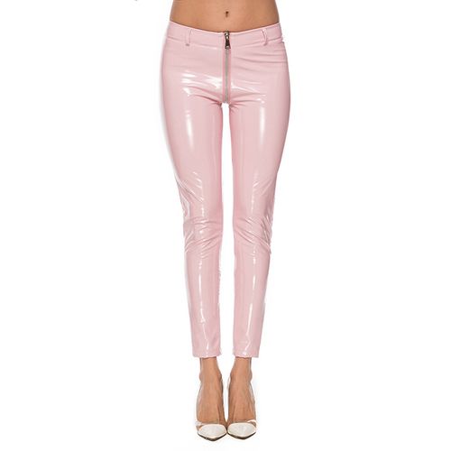 Fashion Women Bodysuit Zipper Leggings Latex Pants Skinny Jeggings