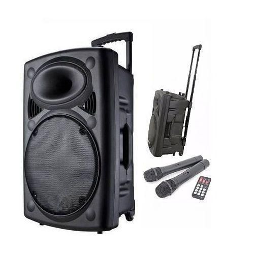 product_image_name-Generic-12" Portable Rechargeable Public Address Speaker & System With Bluetooth, USB/SD, FM Radio, Two Wireless Microphone.-1