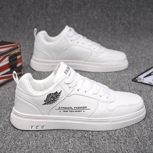 Fashion White Board Sneakers Men Casual Sports Trendy Shoes-white ...