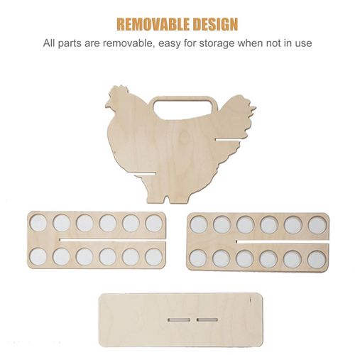 Shop Generic 2-tray Wooden Egg Basket 24 Eggs Egg Holder Countertop Online