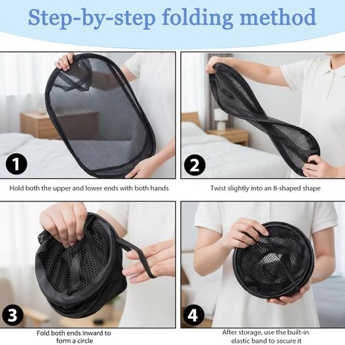 Genera Laundry Basket Clothes Hamper, Foldable Mesh Laundry Basket - image 3