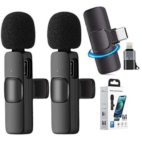 product_image_name-Generic-K9 Dual Wireless Microphone System - Universal Lapel Mic For iPhone, Type-C Android Phones & Laptops - 20M Range-2