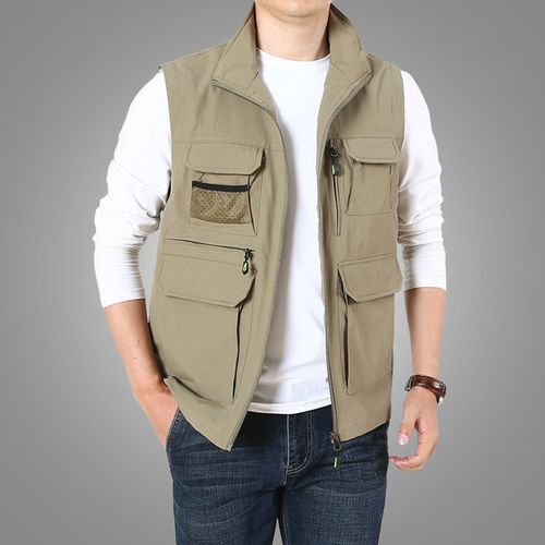 Generic Men Outwear Fishing Wear Outdoor Vest Coat Male Clothing Men Summer  Vest Jacket