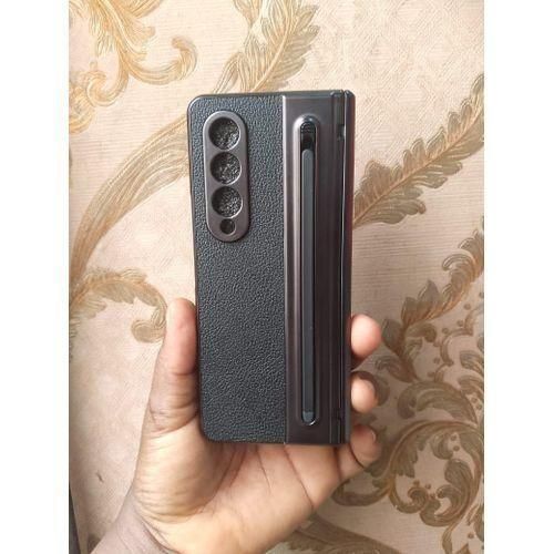 Samsung Z Fold 3 Case Built-in Screen Protector With S Pen Holder 360 Full - Black