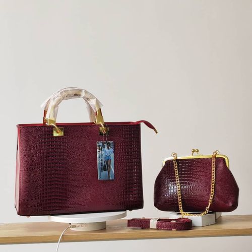 product_image_name-Fashion-2in1 Office  Leather Ladies  Handbag-Nude-3