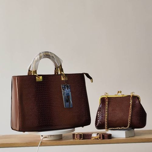 product_image_name-Fashion-2in1 Office  Leather Ladies  Handbag-Nude-4