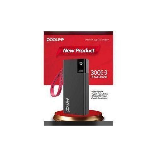 product_image_name-POOLEE-30000mAh 22.5W PowerBank DIGITAL Flash Type-C Fast Charging-BLACK-1