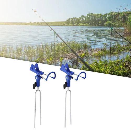 Generic 2x Portable Fishing Rod Holder Fishing Pole Bracket Outdoor