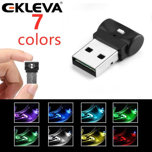 Ekleva Mini USB LED Car Light Auto Interior Atmosphere Light