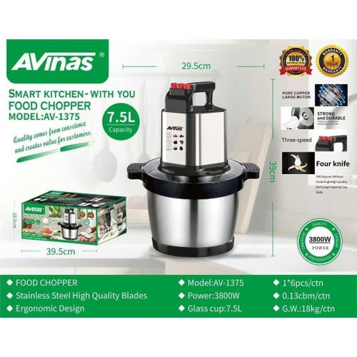 Generic Avinas Quality Multi-Purpose Food Processor-Blender- Yam Pounder 7.5L