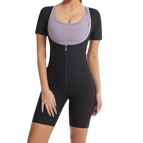 Leg Stitching Mesh And Zipper Shapewear Woman Weight Loss Shaper