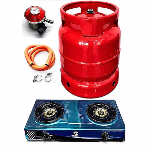 product_image_name-Generic-6kg Gas Cylinder + Stainless Gas Cooker plus Hose,Meter Regulator and Clips Complete-1