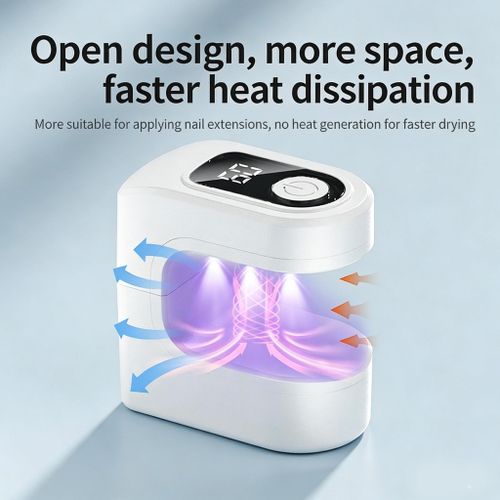Generic Portable UV LED Nail Lamp with Wireless Charging, 30/60s Timer Fast Curing - image 3