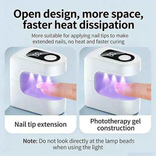 Generic Portable UV LED Nail Lamp with Wireless Charging, 30/60s Timer Fast Curing - image 4