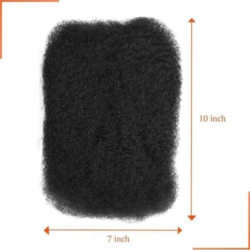 product_image_name-Noble-Human Black Pearl Afro Kinky Bulk 10-Inch Curl Hair Remy Hair Bundle natural Hair Extension Batural Black Color For Women-2