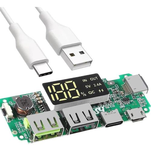 Generic LED Dual USB 5V 2.4a  Lithium  Battery Power Bank Charger Module With Circuit Protection - image 3