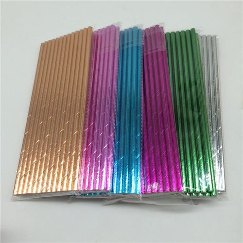 25pcs/set Christmas Paper Straws Santa Claus & Christmas Tree