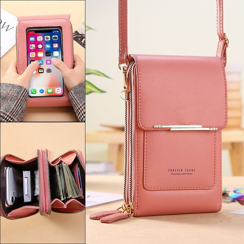 Two Pocket Cell Phone Crossbody Bag