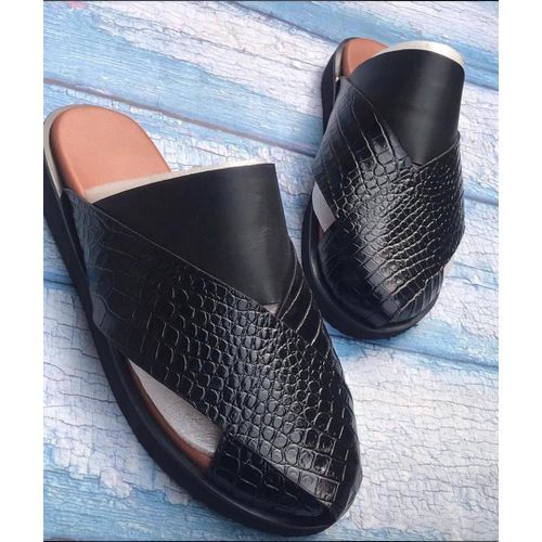 Fashion Mens Casual Half Shoes Party Footwear-Black Half Shoe For Men