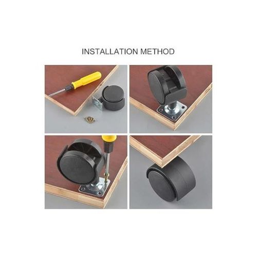 Generic Caster wheels roller with brakes -4pcs - image 3