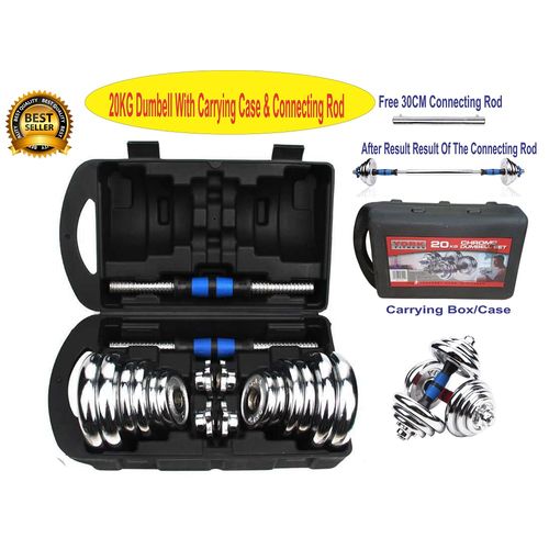 York Fitness Adjustable 20KG Dumbbell Set 30CM Barbell Connector Case Jumia Nigeria