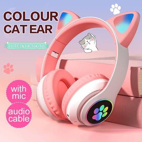 Generic Cat Ears Headset Bluetooth Wireless Headphone With LED Light