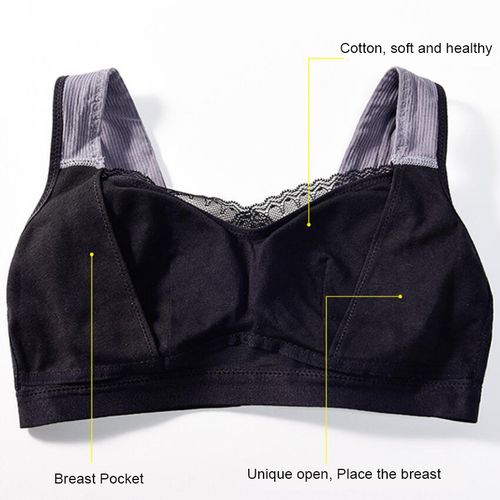 Generic Silicone Breast And The Mastectomy Bra 3XL For Breast Cancer Women  Designed With Pockets Fill Fake