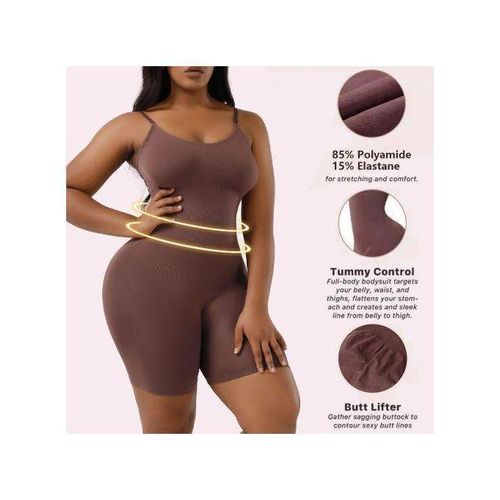 product_image_name-Fashion-Women Seamless Full Bodysuit/Booty & Hip Lifter Shapewear for Plus Size Women - -2