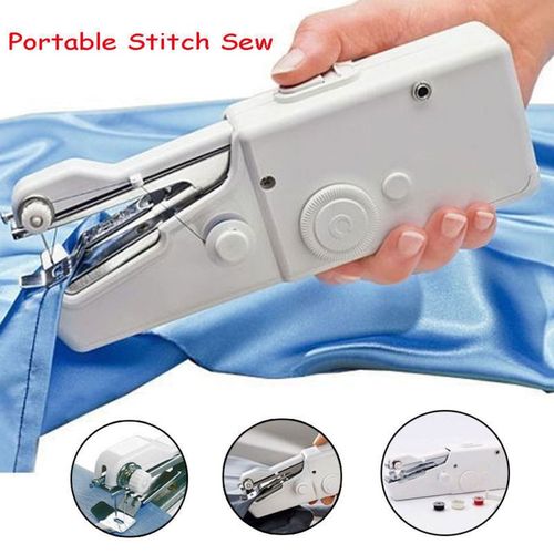 Generic Mini Sewing Machine Handheld Sewing Machine Hand Held Stitch Home  Blue