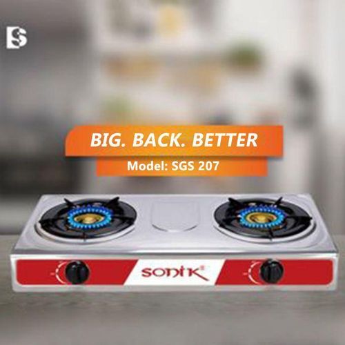 Generic Sonik 2 Burners Low Gas Consumption- Auto Ignition Table Top Cooker - image 2