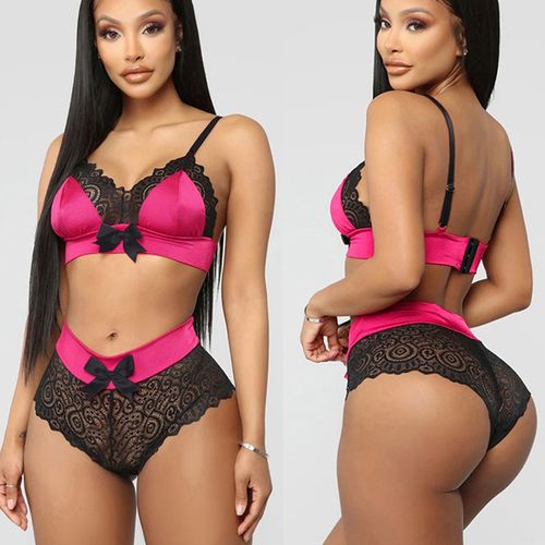 Fashion Bras Erotic Lingerie Sexy Underwear Women Set Hollow Red Pyjama  Underwear