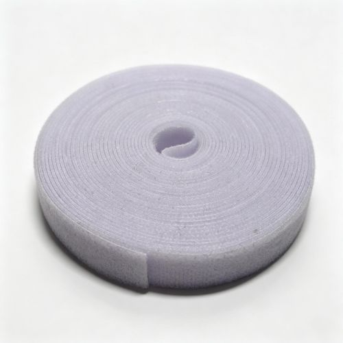 Generic 5M White Hook & Loop Cable Tie Roll - Reusable Cut-to-Length Cable Management Strap (1.5cm Wide)