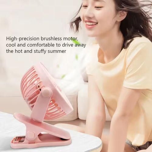 product_image_name-Generic-1200mAh Rechargeable Fans Convenient Electric Portable Mini Fan Pink-2