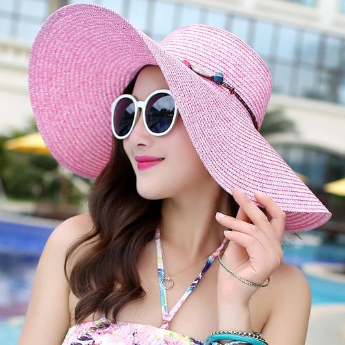 Fashion (55-58cm-21.6-22.83in) Hot Women Big Brim Sun Hats