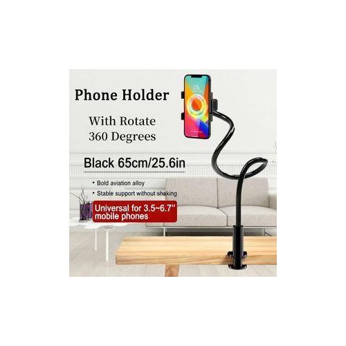 Generic Tripod Stand Phone Holder Desktop Lazy With Rotate 360 Degrees Various Shapes Black