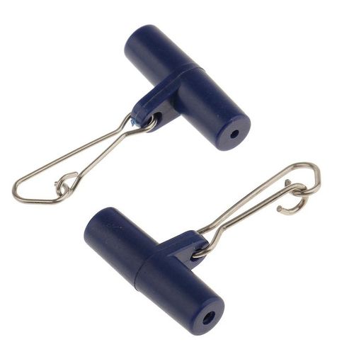 Generic 20Pcs Sinker Slides With Hooked Snap Connector For S Blue