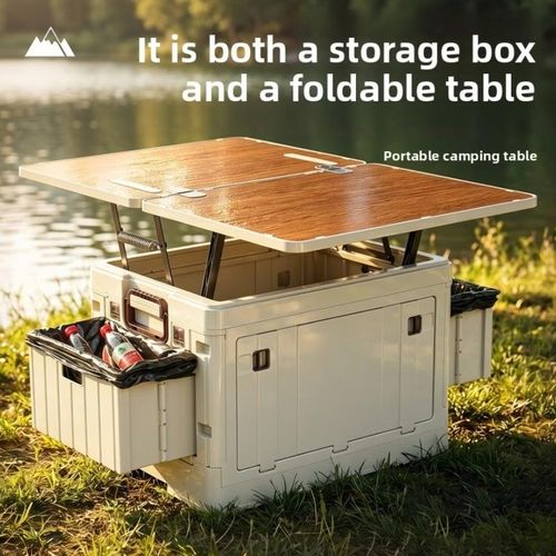 Generic Adjustable Height Multi-Functional Outdoor Storage Box with Liftable Table Top - image 2