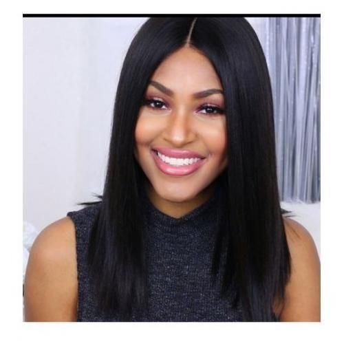 product_image_name-Generic-Blunt Cut Hair Wig With Closure Natural Colour-1