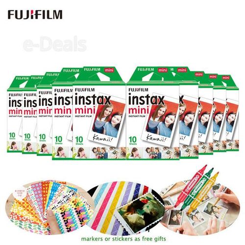 Fujifilm Instax Mini Instant Film White 100 Sheets Color Photo Paper Fuji  Mini 9, Mini 8, Mini 7s, Mini 8+, Mini 70, Mini 90, Share Printer SP-2