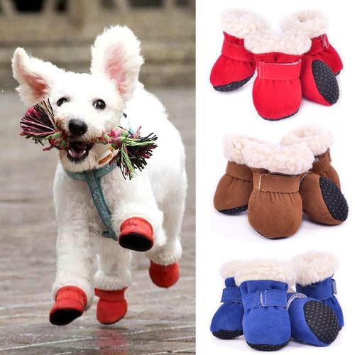 Generic 4pcs Set Outdoor Walking Dog Shoes Winter Warm Thick Pet Snow Boots For Small Dogs Non Slip Yorkshire Maltese Mascotas Footwear Jumia Nigeria