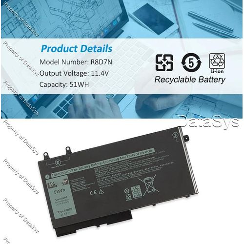 DELL Latitude 5500 5510 Series Laptop Battery (51Wh): Compatible Part/Model Codes - R8D7N - image 4