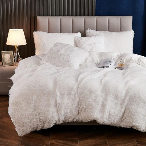 product_image_name-Generic-Fluffy Luxury Bedding Cover Sets With 4 Pillow Cases - White-1