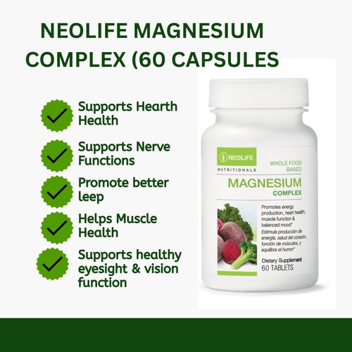 Wellness NEOLIFE Magnesium Complex - 60 Tablets (Single). Magnesium Complex Tri-Mag Blend